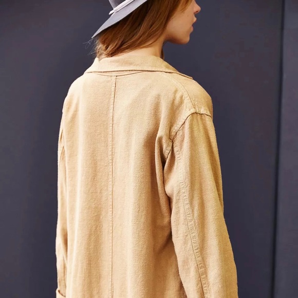 NWOT Urban Renewal Vintage Linen Shop Coat in Neutral - Picture 7 of 9